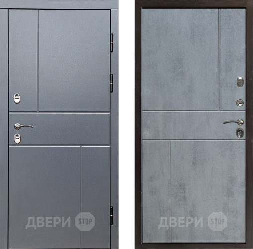 Входная металлическая Дверь Престиж TERMO с терморазрывом Горизонт Грэй Горизонт Бетон темный в Домодедово