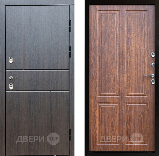 Входная металлическая Дверь Престиж TERMO с терморазрывом Горизонт Венге Премиум Орех светлый в Домодедово