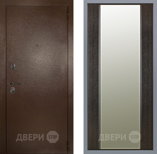 Дверь Заводские двери Эталон 3к антик медь Зеркало Макси Венге в Домодедово