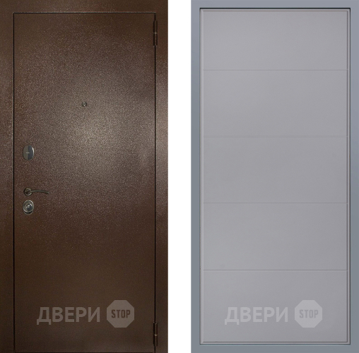 Дверь Заводские двери Эталон 3к антик медь Тривия Грей софт в Домодедово