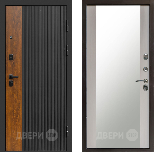 Входная металлическая Дверь Престиж Prestizh Зеркало Лиственница белая в Домодедово