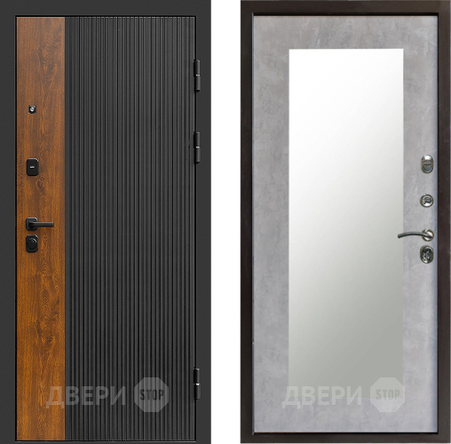Входная металлическая Дверь Престиж Prestizh Зеркло Пастораль Бетон светлый в Домодедово