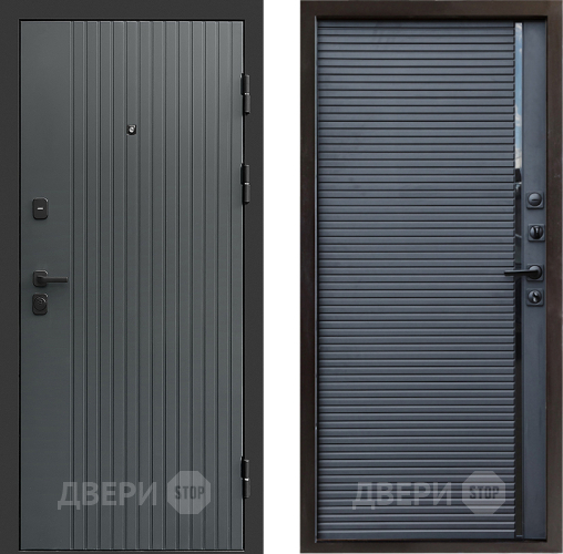 Входная металлическая Дверь Престиж Tvist Grey Porte Черный кварц в Домодедово