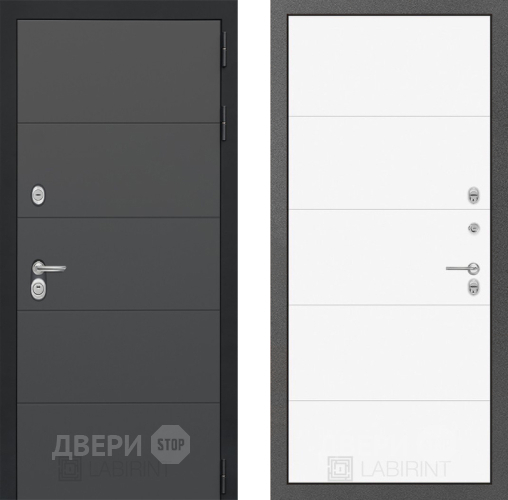 Дверь Лабиринт (LABIRINT) Art 13 Белый софт в Домодедово