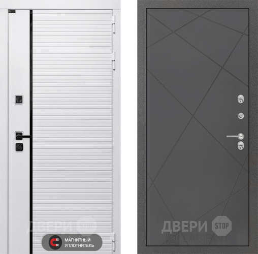 Входная металлическая Дверь Лабиринт (LABIRINT) Royal 24 Графит софт в Домодедово