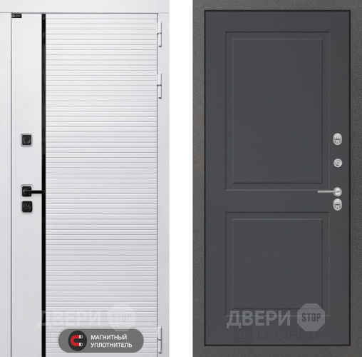 Входная металлическая Дверь Лабиринт (LABIRINT) Royal 11 Графит софт в Домодедово
