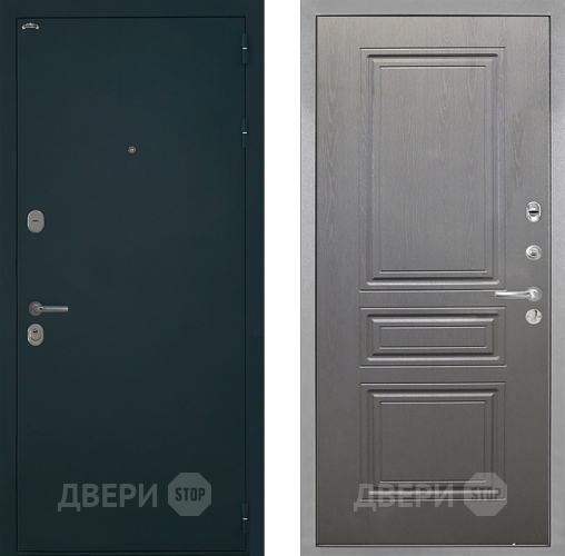 Входная металлическая Дверь Интекрон (INTECRON) Греция ФЛ-243 Графит вуд дуб в Домодедово