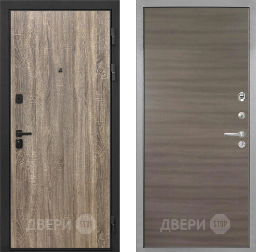 Входная металлическая Дверь Интекрон (INTECRON) Профит Black Дуб Турин Гладкая Дуб тоскано поперечный в Домодедово