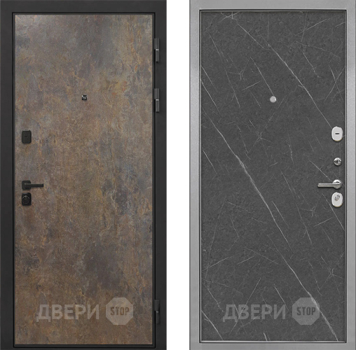Дверь Интекрон (INTECRON) Профит Black Гранж Гладкая Гранит лава оникс в Домодедово