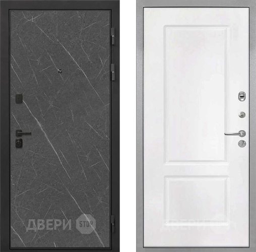 Дверь Интекрон (INTECRON) Профит Black Гранит Лава Оникс КВ-2 Белый матовый в Домодедово