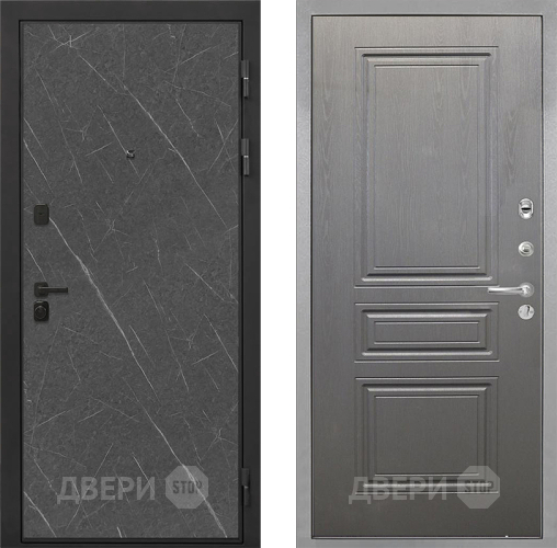 Входная металлическая Дверь Интекрон (INTECRON) Профит Black Гранит Лава Оникс ФЛ-243 Графит вуд дуб в Домодедово