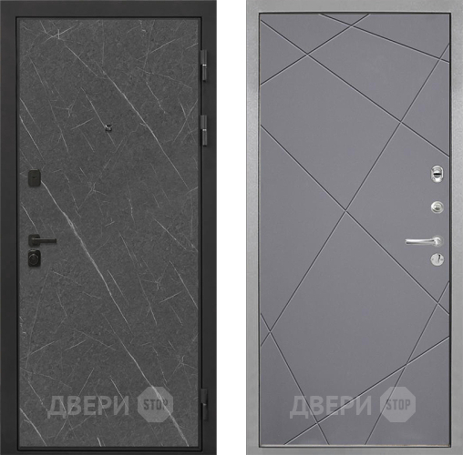 Входная металлическая Дверь Интекрон (INTECRON) Профит Black Гранит Лава Оникс Лучи-М Графит софт в Домодедово