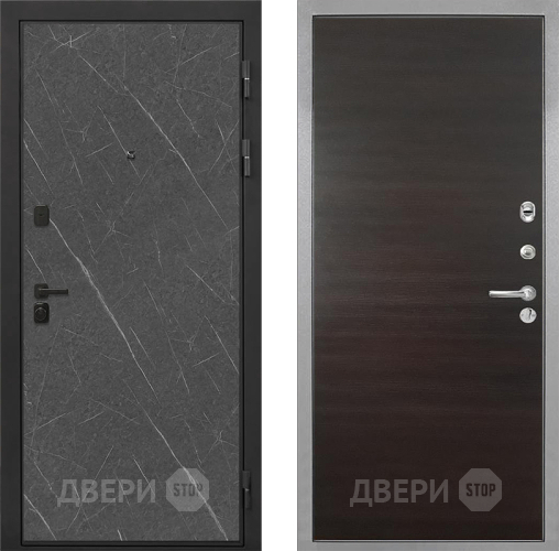 Входная металлическая Дверь Интекрон (INTECRON) Профит Black Гранит Лава Оникс Гладкая Эковенге поперечный в Домодедово