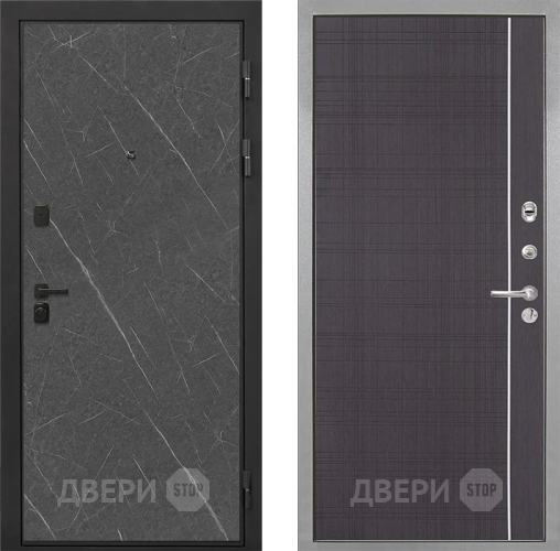 Входная металлическая Дверь Интекрон (INTECRON) Профит Black Гранит Лава Оникс В-07 с молдингом Венге в Домодедово