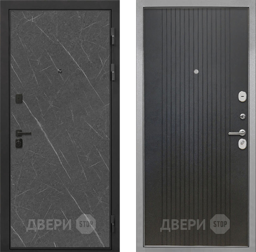 Входная металлическая Дверь Интекрон (INTECRON) Профит Black Гранит Лава Оникс ФЛ-295 Лофт черный в Домодедово