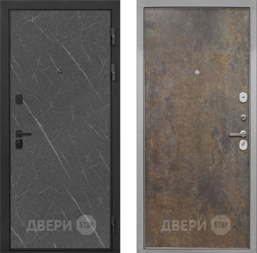 Входная металлическая Дверь Интекрон (INTECRON) Профит Black Гранит Лава Оникс Гладкая Гранж в Домодедово