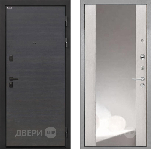 Входная металлическая Дверь Интекрон (INTECRON) Профит Black Эковенге ФЛЗ-516 Зеркало Сосна белая в Домодедово