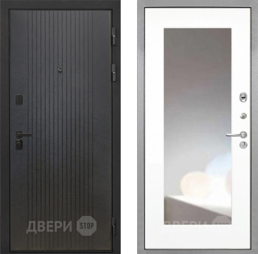 Дверь Интекрон (INTECRON) Профит Black ФЛ-295 ФЛЗ-120-М Зеркало Белый матовый в Домодедово