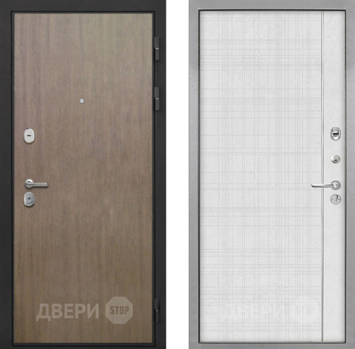 Входная металлическая Дверь Интекрон (INTECRON) Гектор Венге Коричневый В-07 с молдингом Лофт белый в Домодедово
