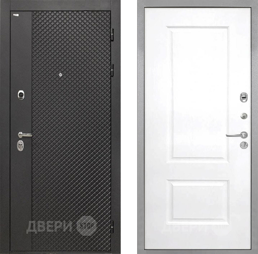 Входная металлическая Дверь Интекрон (INTECRON) Олимпия Black 4К Альба Роял Вуд белый в Домодедово