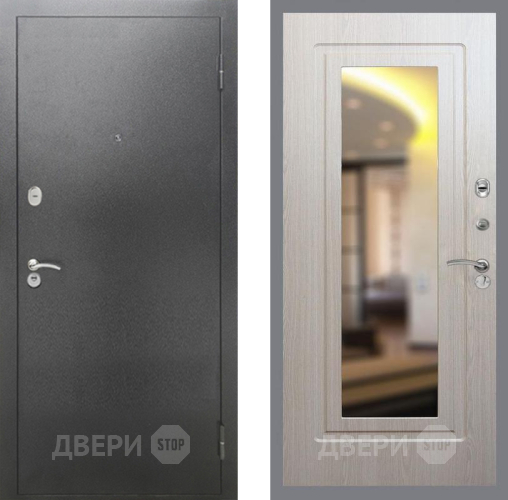 Дверь Рекс (REX) 2А Серебро Антик FLZ-120 Беленый дуб в Домодедово