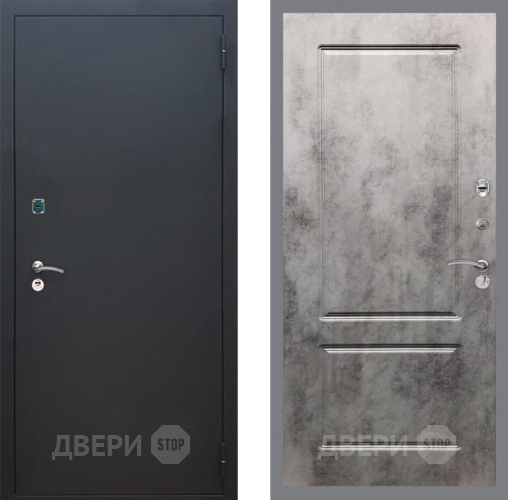 Дверь Рекс (REX) 1A Черный Муар FL-117 Бетон темный в Домодедово