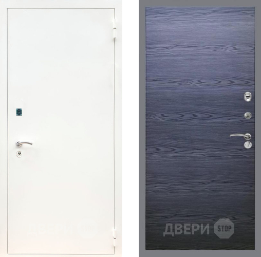 Входная металлическая Дверь Рекс (REX) 1А Белая шагрень GL Дуб тангенальный черный в Домодедово