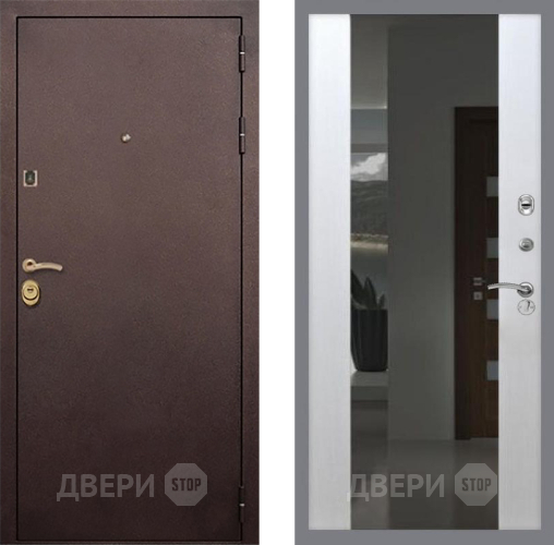 Входная металлическая Дверь Рекс (REX) Лайт 3К СБ-16 с Зеркалом Лиственница беж в Домодедово