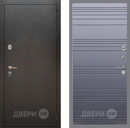 Дверь Рекс (REX) 5 Серебро Антик Line Силк титан в Домодедово