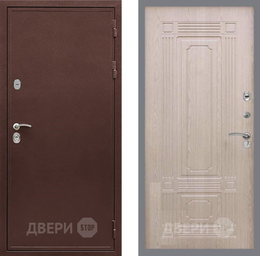 Входная металлическая Дверь Рекс (REX) 5 металл 3 мм FL-2 Беленый дуб в Домодедово