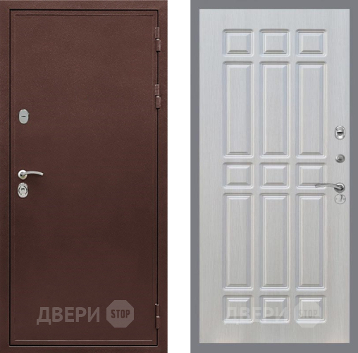 Входная металлическая Дверь Рекс (REX) 5 металл 3 мм FL-33 Лиственница беж в Домодедово