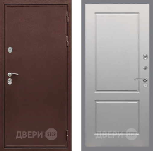 Входная металлическая Дверь Рекс (REX) 5 металл 3 мм FL-117 Грей софт в Домодедово
