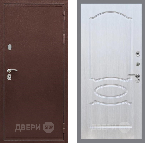 Входная металлическая Дверь Рекс (REX) 5 металл 3 мм FL-128 Лиственница беж в Домодедово