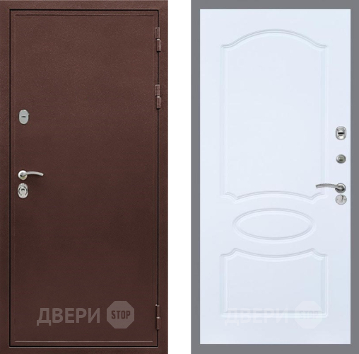 Входная металлическая Дверь Рекс (REX) 5 металл 3 мм FL-128 Силк Сноу в Домодедово