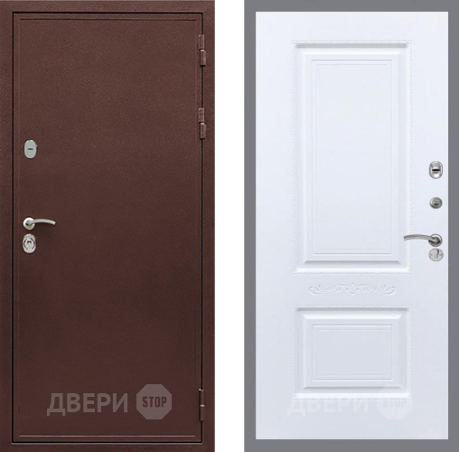 Дверь Рекс (REX) 5 металл 3 мм Смальта Силк Сноу в Домодедово